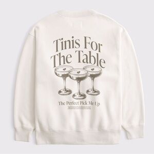 NWT Abercrombie & Fitch Espresso Martini Crewneck Sweatshirt, Large